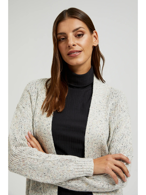 Moodo Bézs combközépig érő kardigán Moodo