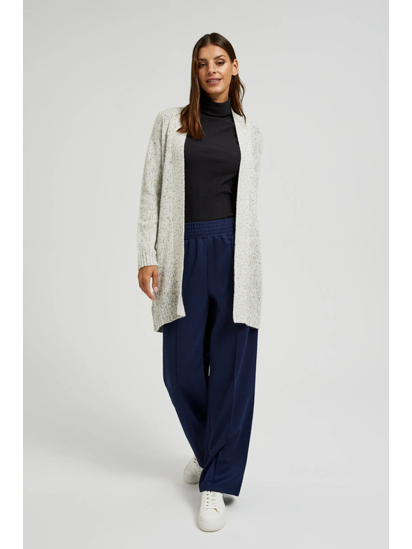 Moodo Bézs combközépig érő kardigán Moodo