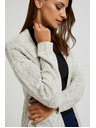 Moodo Bézs combközépig érő kardigán Moodo