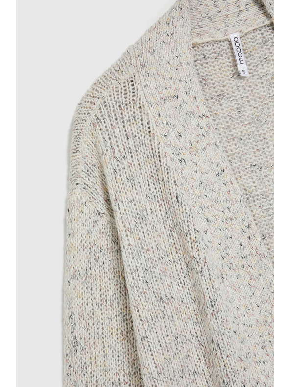 Moodo Bézs combközépig érő kardigán Moodo