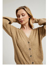Moodo Bézs gombos kardigán fodros ujjakkal Moodo