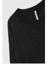 Moodo Hosszú ujjú pulóver fémes szállal díszítve, fekete Moodo