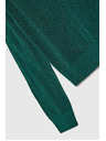 Moodo Hosszú ujjú pulóver fémes szállal díszítve, zöld Moodo