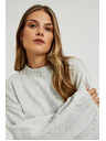 Moodo Gyöngyökkel díszített szürke pulóver Moodo