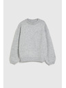 Moodo Gyöngyökkel díszített szürke pulóver Moodo