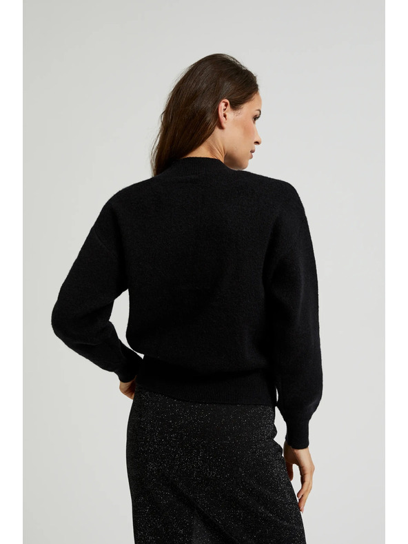 Moodo Fekete kardigán gyöngyökkel díszítve Moodo