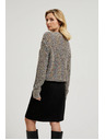 Moodo Színes szállal díszített szürke pulóver Moodo