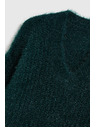 Moodo Bolyhos pulóver fémes szállal, zöld Moodo