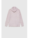 Moodo Rózsaszín pulóver vastag gallérral Moodo