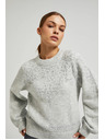 Moodo Szürke pulóver fényes fonallal díszítve Moodo