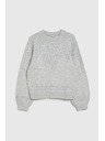 Moodo Szürke pulóver fényes fonallal díszítve Moodo