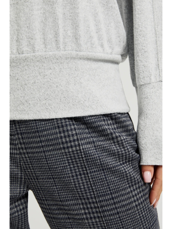 Moodo Szürke sima pulóver hosszú ujjal Moodo