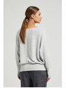 Moodo Szürke sima pulóver hosszú ujjal Moodo