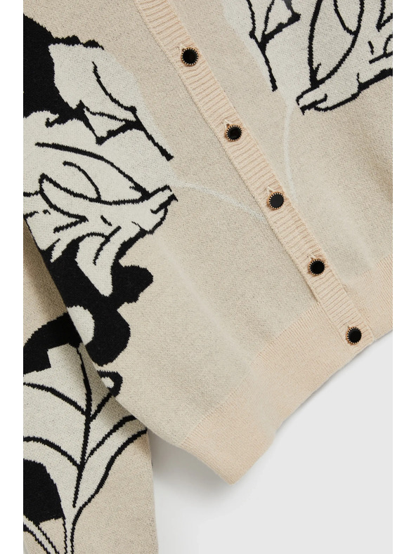 Moodo Bézs gombos pulóver Moodo