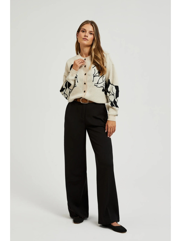 Moodo Bézs gombos pulóver Moodo