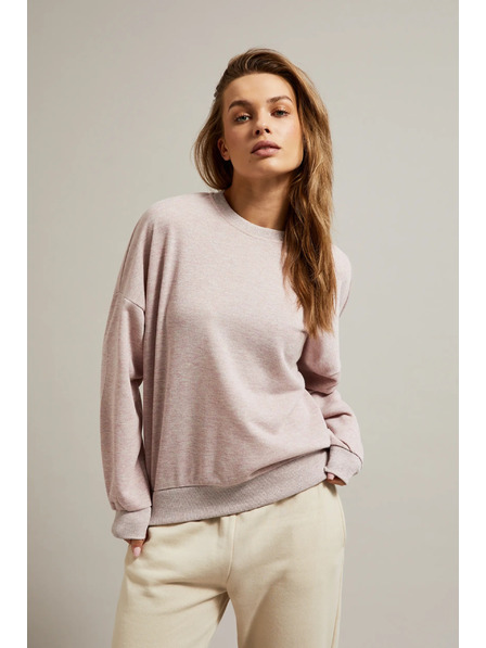 Moodo Rózsaszín kapucnis pulóver nyitott háttal Moodo