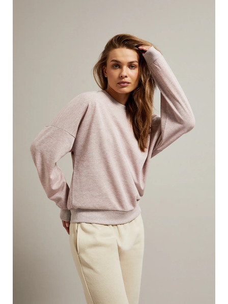 Moodo Rózsaszín kapucnis pulóver nyitott háttal Moodo