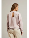 Moodo Rózsaszín kapucnis pulóver nyitott háttal Moodo