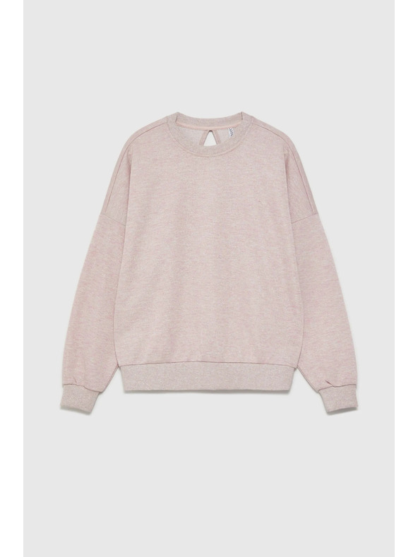 Moodo Rózsaszín kapucnis pulóver nyitott háttal Moodo