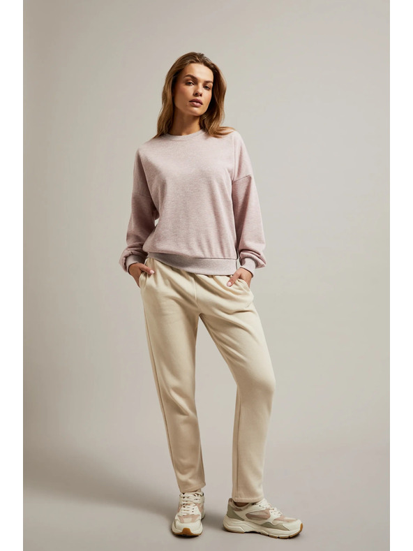 Moodo Rózsaszín kapucnis pulóver nyitott háttal Moodo