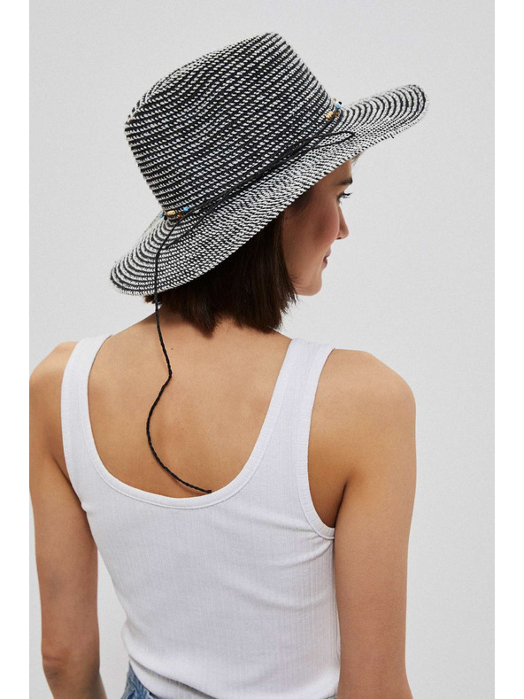 Moodo Szalma kalap díszítő szalaggal Moodo