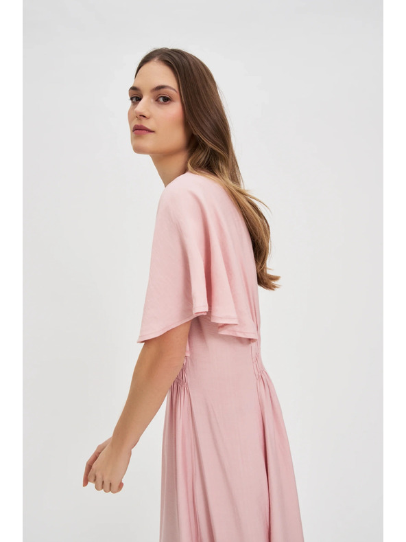 Moodo Rózsaszín midi ruha Moodo