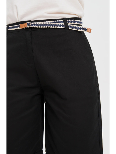 Moodo Fekete derekú pamut rövidnadrág Moodo