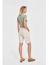 Moodo Bézs derekú pamut rövidnadrág Moodo