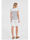 Moodo Fehér derekú pamut rövidnadrág Moodo