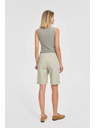 Moodo Olívazöld derekú pamut rövidnadrág Moodo