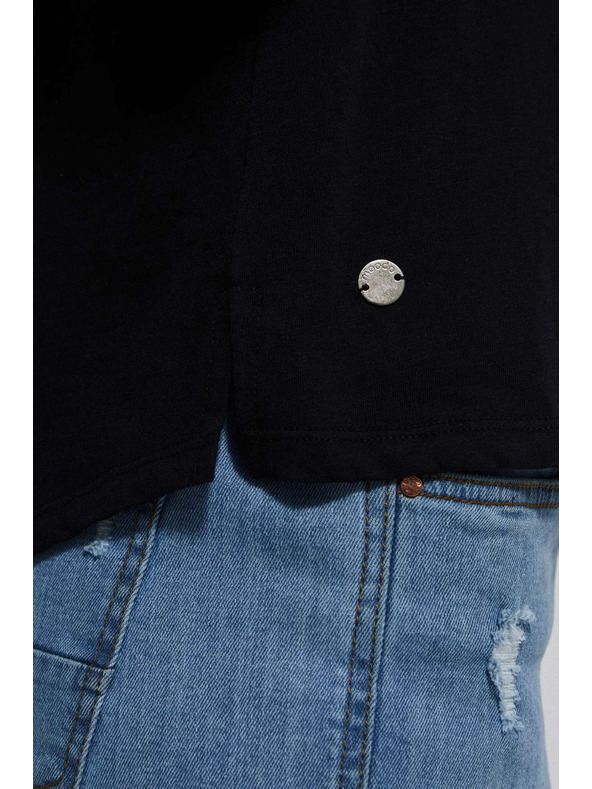 Moodo Fekete női hosszú ing Moodo