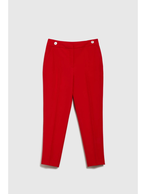 Moodo Piros egyenes nadrág övvel Moodo