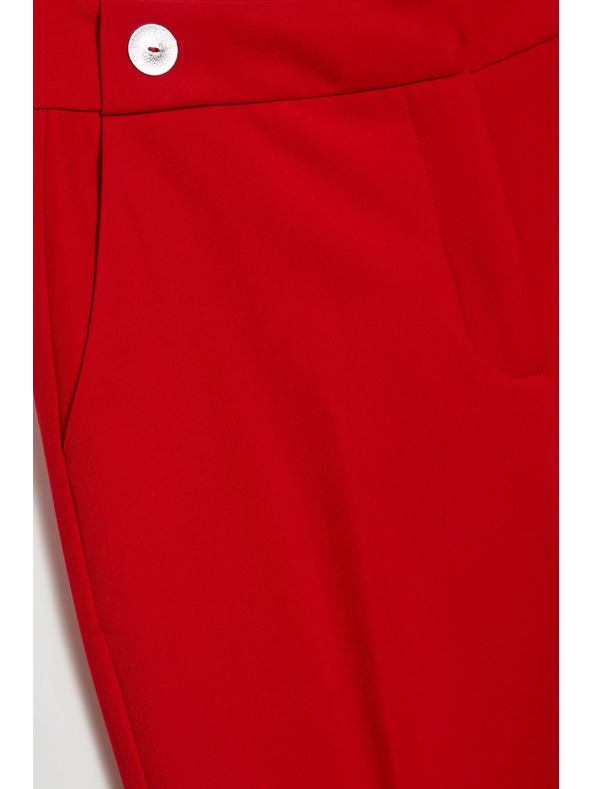 Moodo Piros egyenes nadrág övvel Moodo