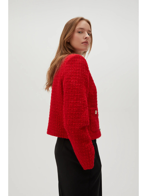 Moodo Moodo Piros gombos kabát