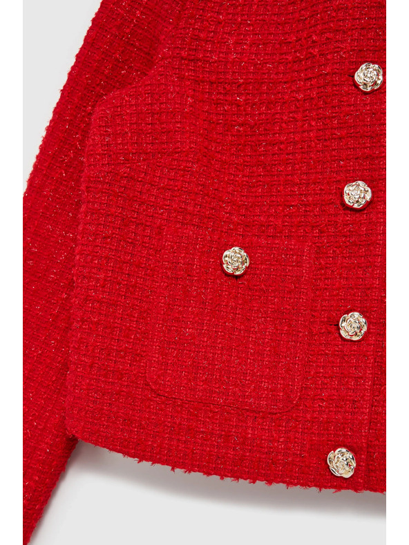 Moodo Moodo Piros gombos kabát