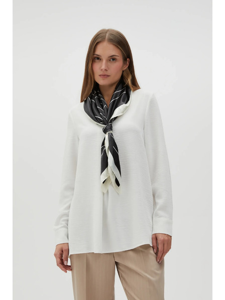 Moodo Fehér és fekete női mintás sál Moodo