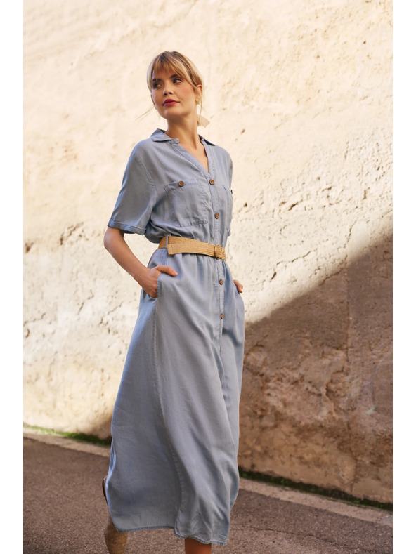 Moodo Kék női pólóruha Moodo