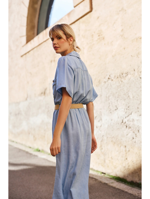 Moodo Kék női pólóruha Moodo