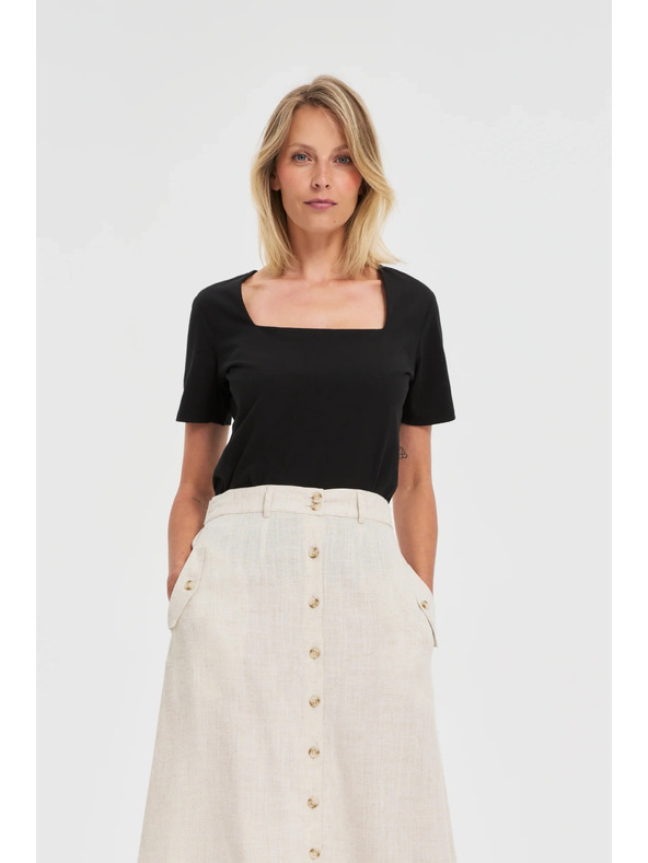 Moodo Fekete női hosszú ing Moodo