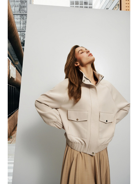 Moodo Világos bézs női dzseki