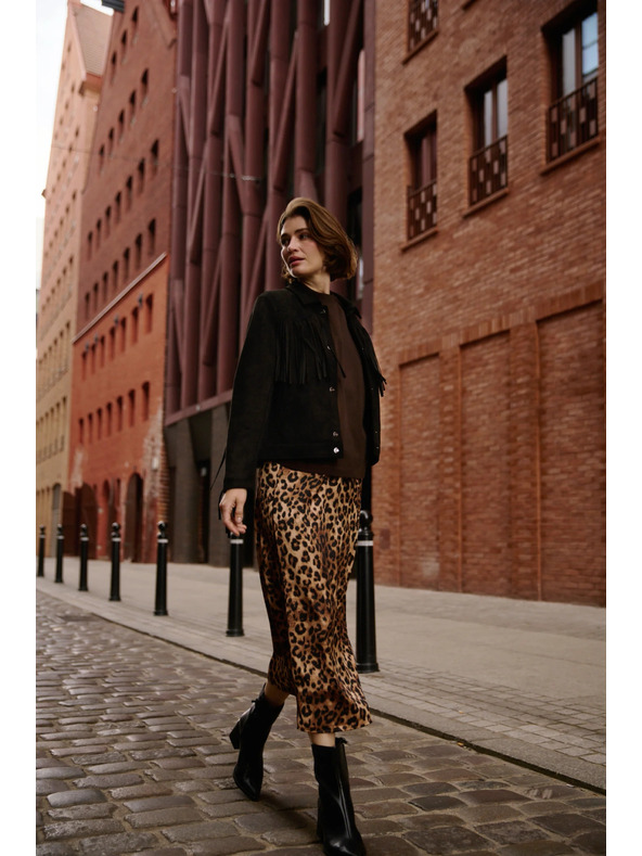 Moodo Moodo leopárd szoknya – barna