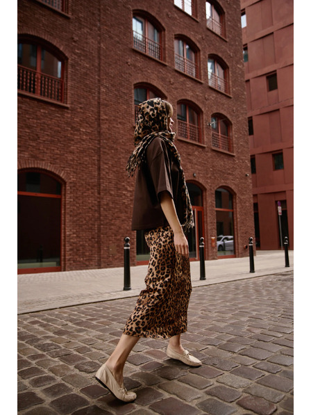 Moodo Moodo leopárd szoknya – barna