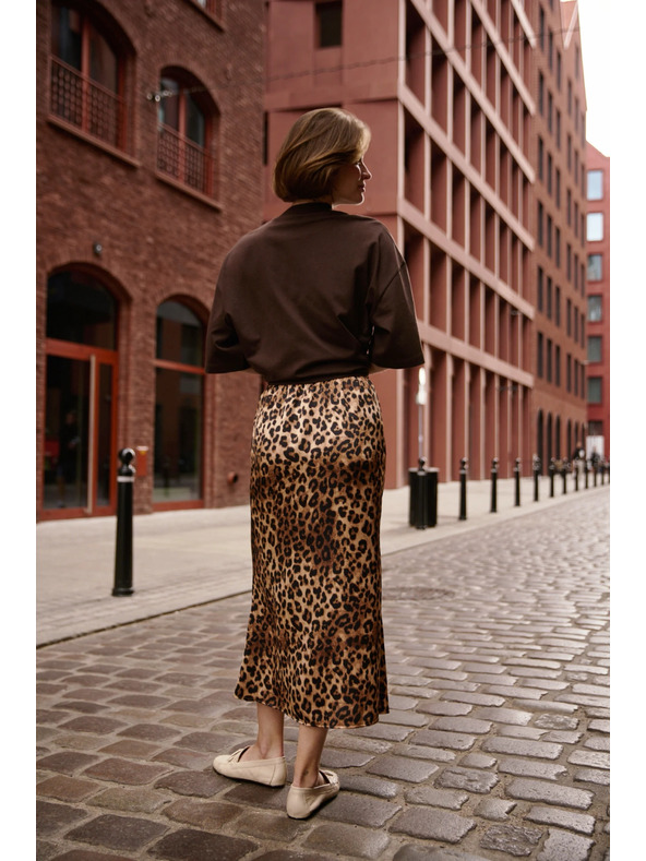 Moodo Moodo leopárd szoknya – barna