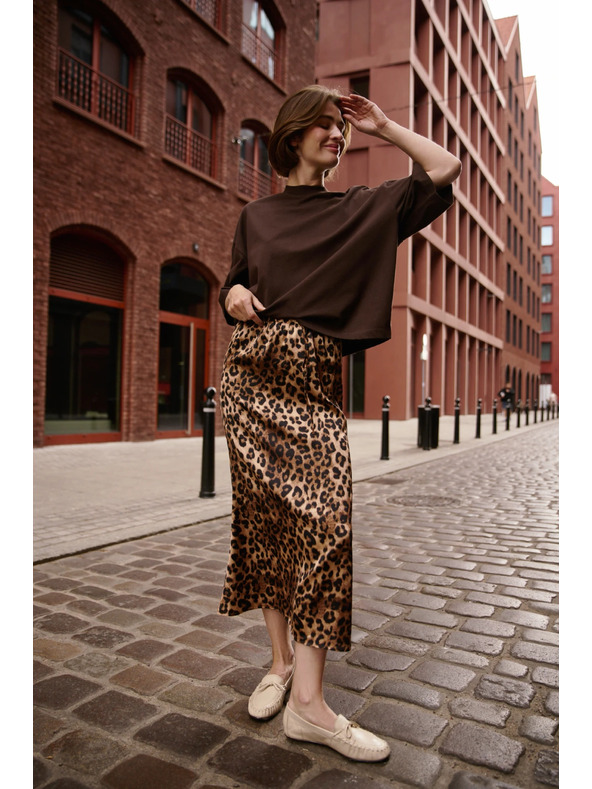 Moodo Moodo leopárd szoknya – barna