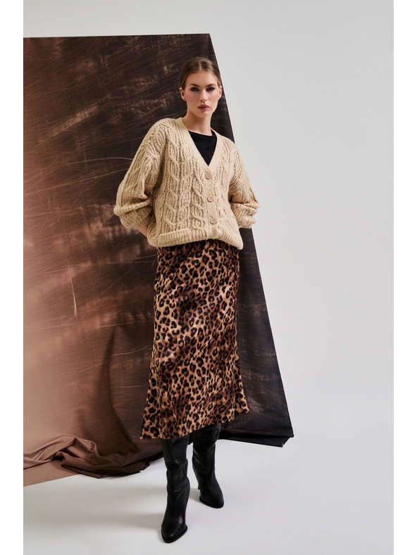 Moodo Moodo leopárd szoknya – barna