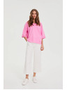 Moodo V-nyakú rózsaszín blúz Moodo