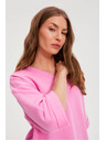 Moodo V-nyakú rózsaszín blúz Moodo