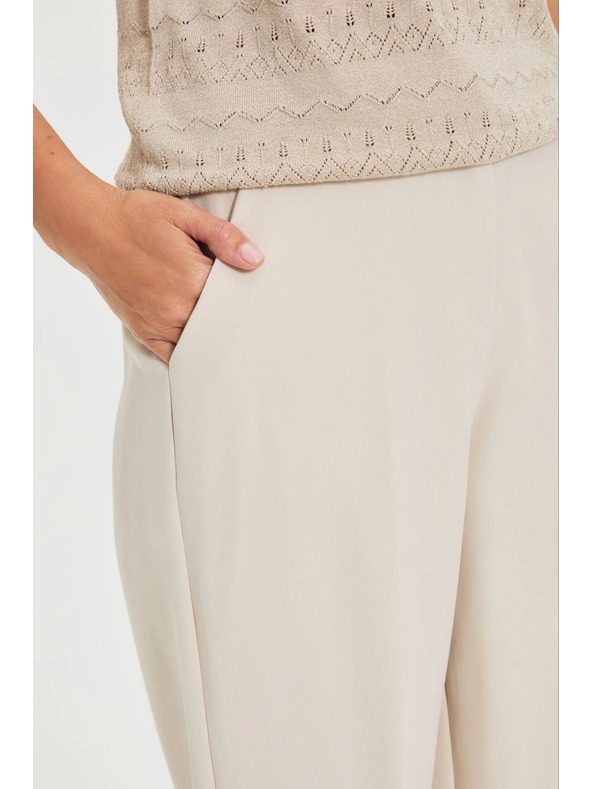 Moodo Bézs pliszírozott nadrág Moodo