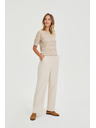 Moodo Bézs pliszírozott nadrág Moodo
