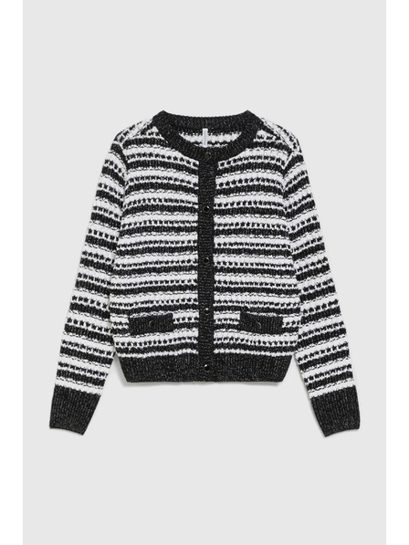 Moodo Fekete csíkos Moodo kardigán